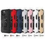 Wholesale Military Grade Armor Protection Stand Magnetic Feature Case for iPhone 12 Pro Max 6.7 (Red)